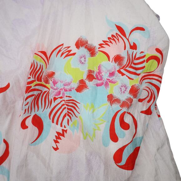 Vintage Sergio Tacchini Floral Print Allover Design Windbreaker Jacket - Picture 5 of 13